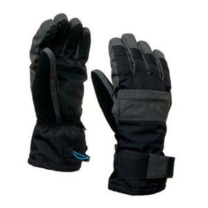 WinterProof Canvas Ski Gloves, Medium , Black NEW